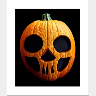 Scary Halloween Pumpkin Art Posters and Art